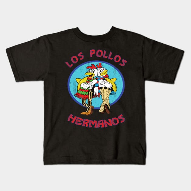 Los Pollos Hermanos Kids T-Shirt by Skulls Mushroom Arts